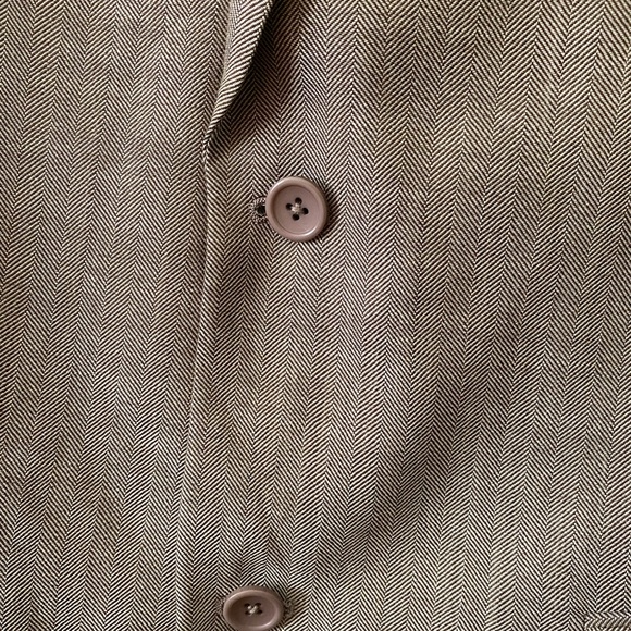 Emanuel Ungaro Men’s Brown Herringbone Blazer 42 R - Picture 3 of 7